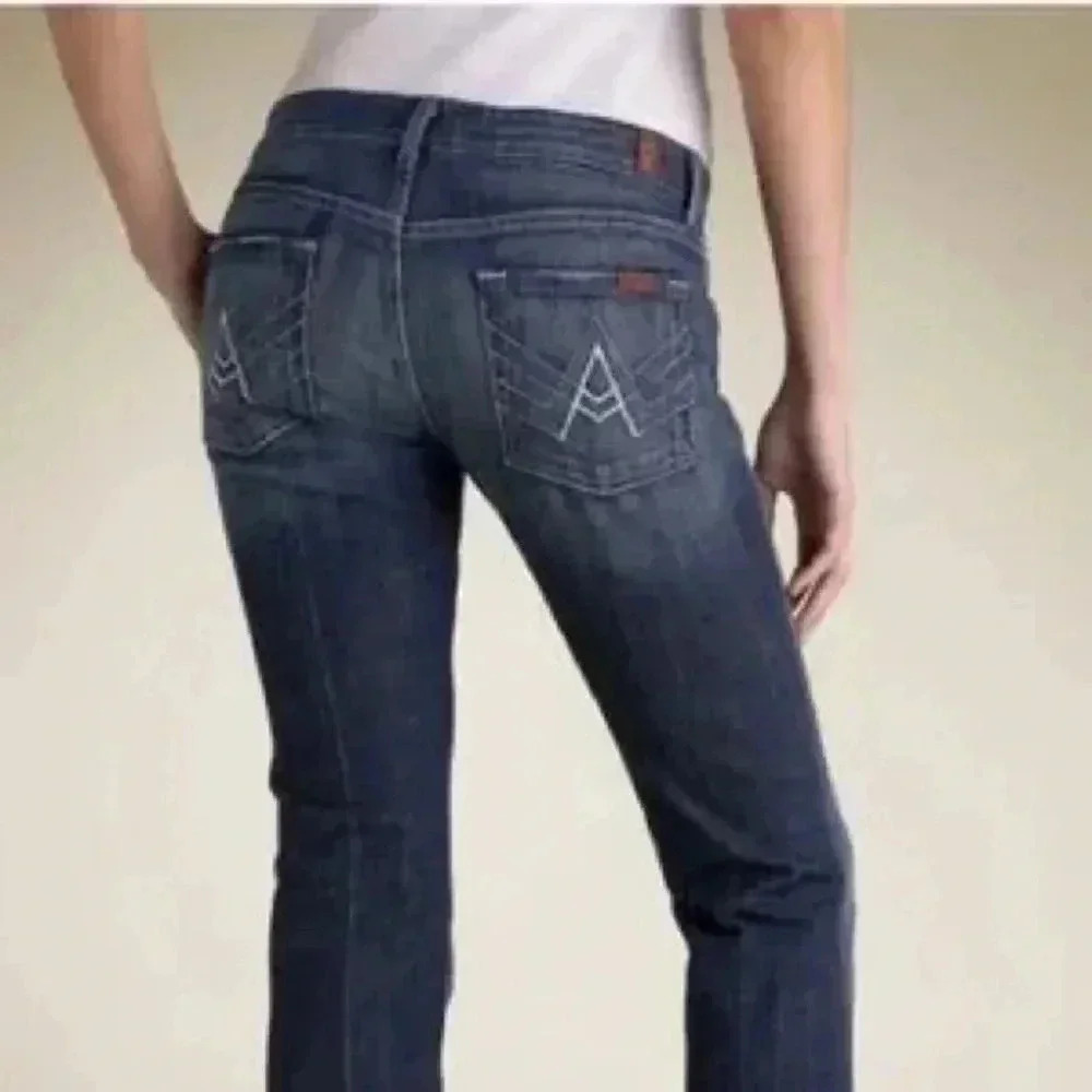 Vintage 7 For All Mankind ‘Flynt’ Sparkle A Pocket Jeans Size 28